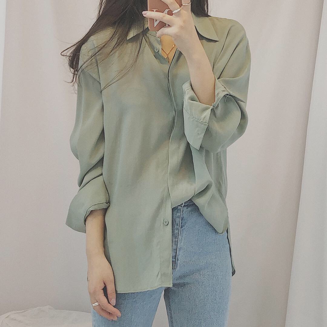 glossy blouse [mint]
