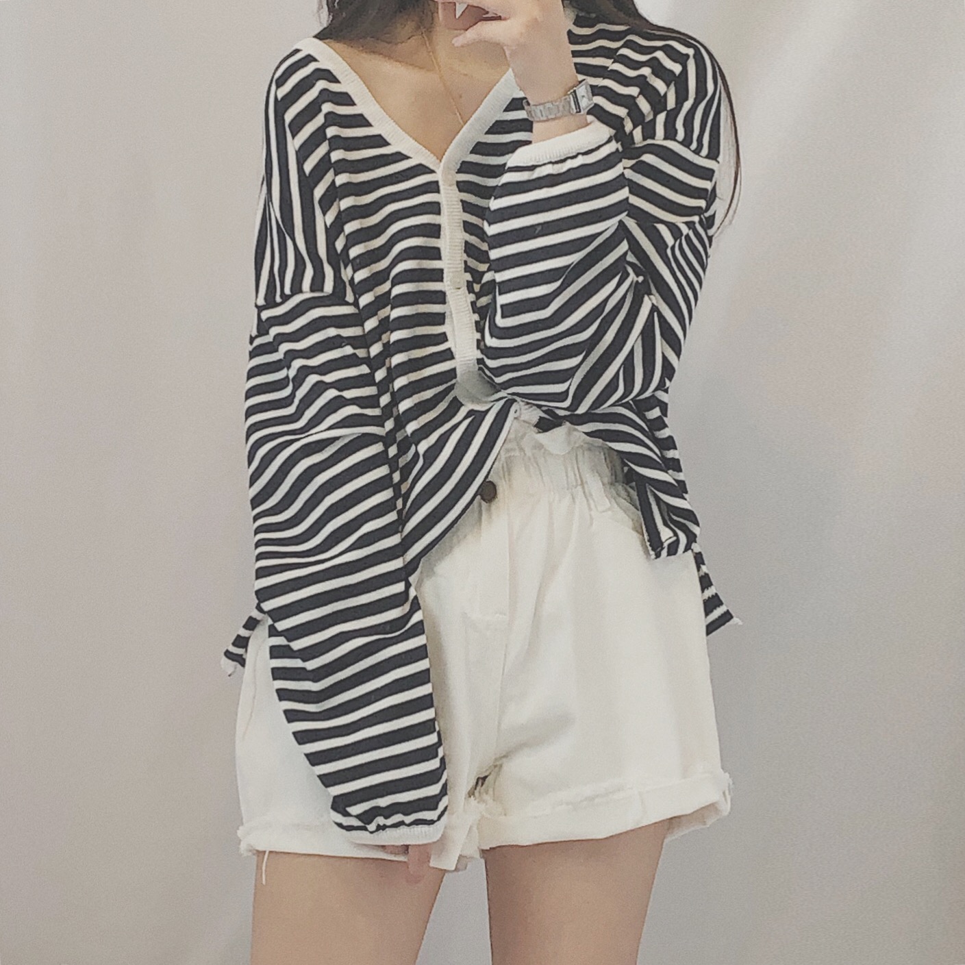 stripe cardigan(2)